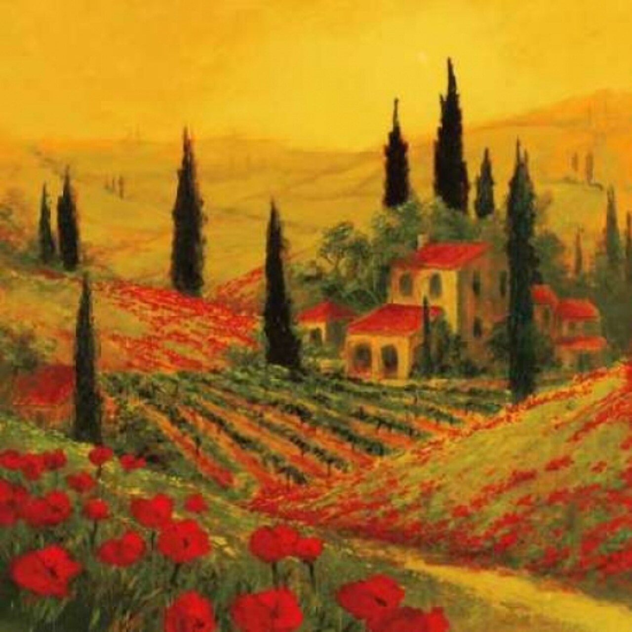 Poppies of Toscano II Poster Print by Art Fronckowiak - Item # VARPDXF359D